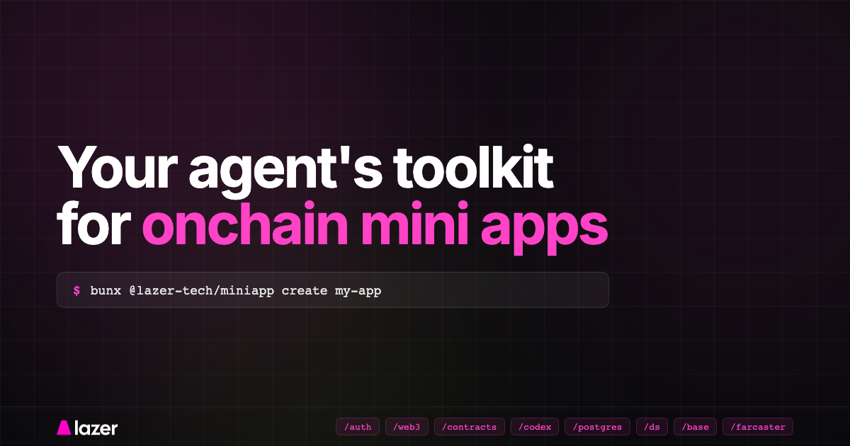 Lazer Mini App CLI social preview